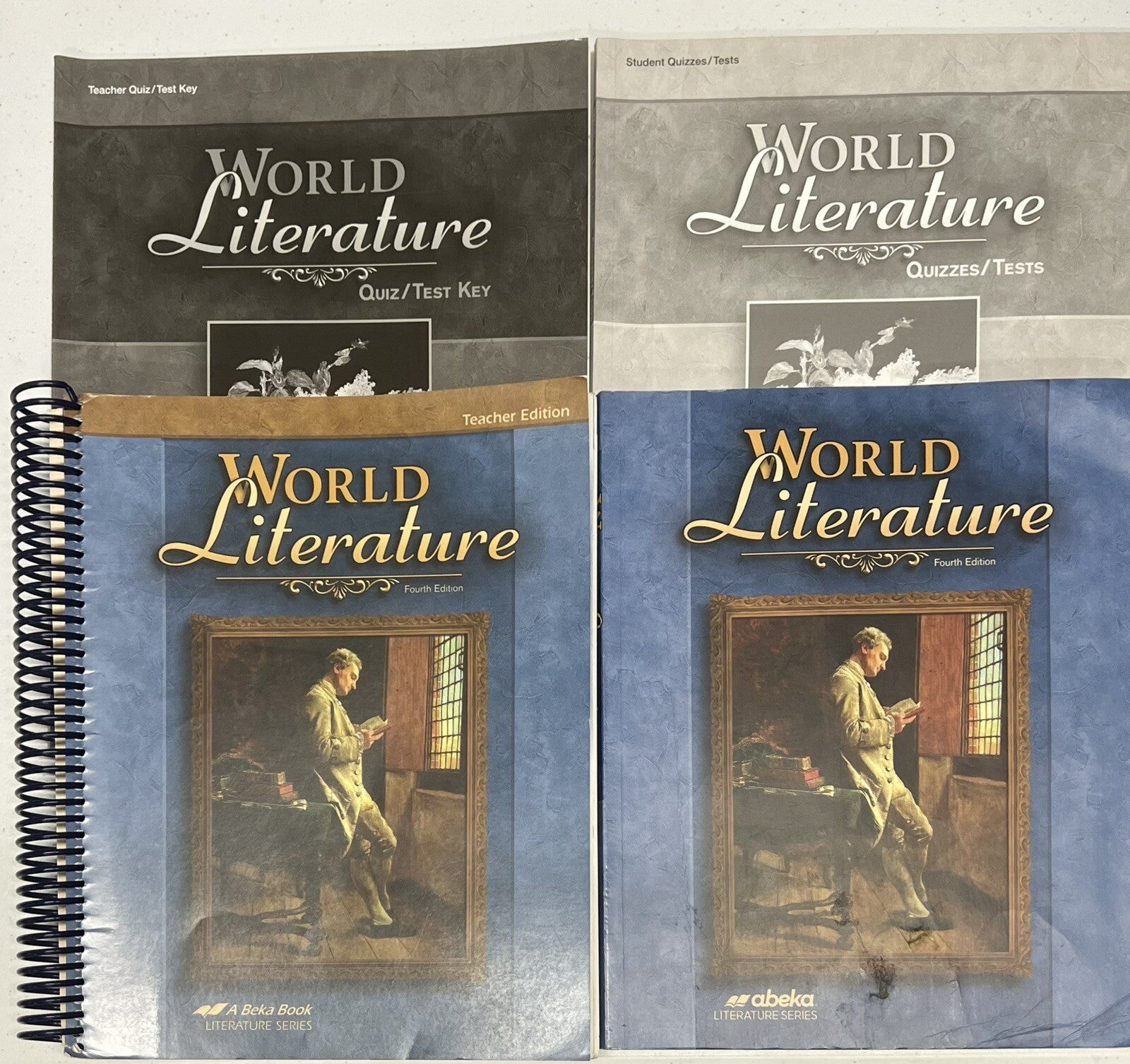 Abeka World Literature SET 4th ed Textbook, Teacher Edition, Key, Quizzes Tests0