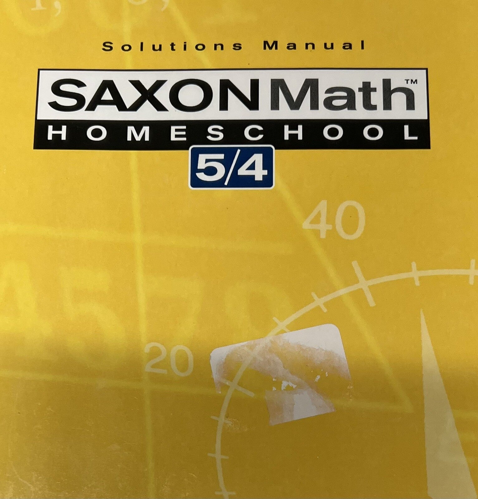 Saxon Math 5/4 54 Homeschool Solutions Manual3