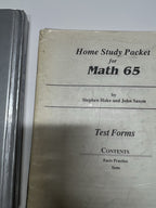 Saxon Math 65 set textbook home study packet test forms homeschool math3
