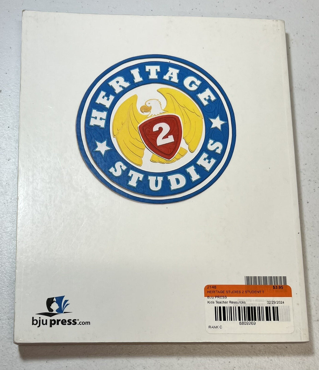 BJU Heritage Studies 2 2nd grade third edition homeschool history1