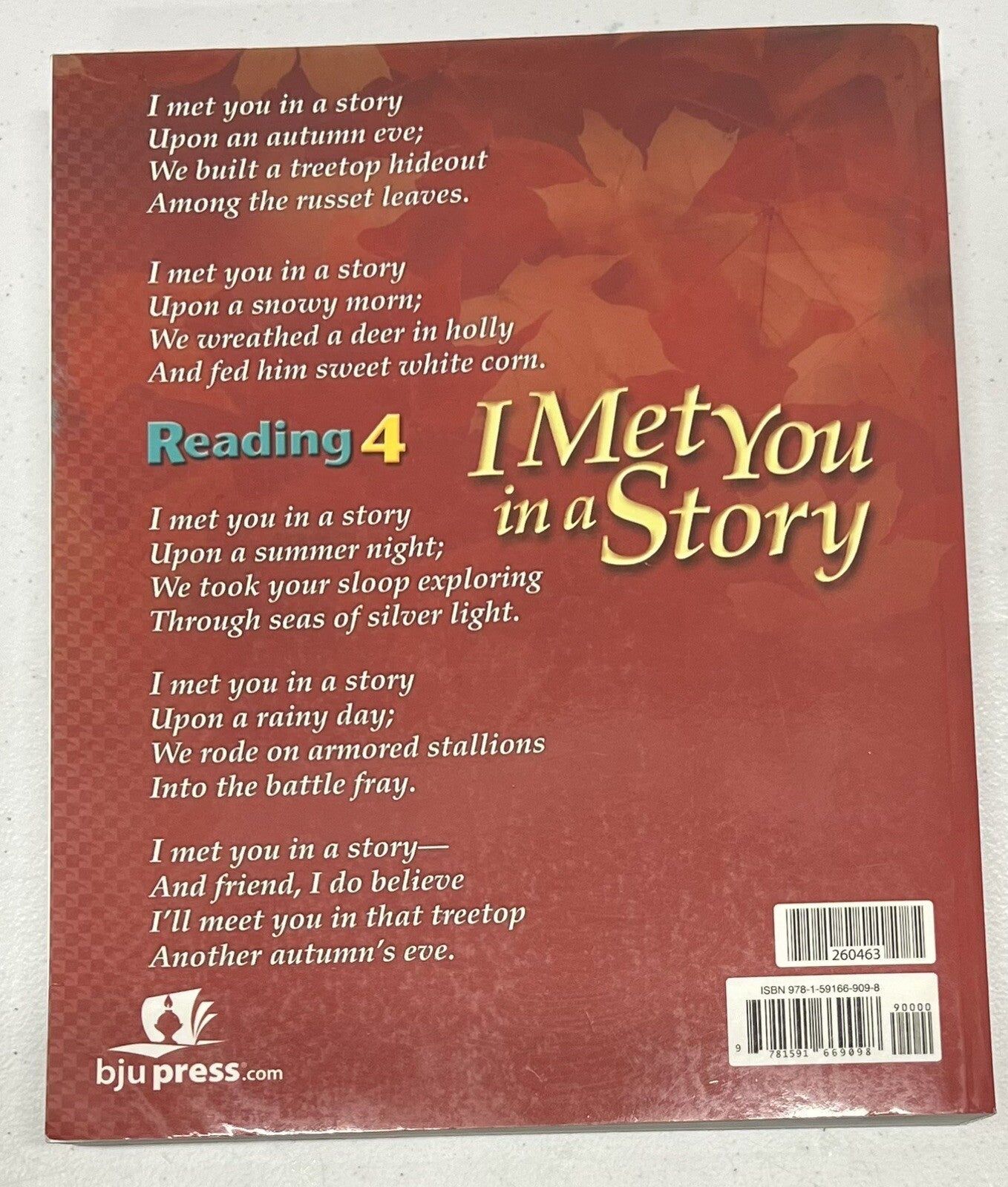 BJU Reading 4 I Met You in a Story second edition Bob Jones Homeschool1