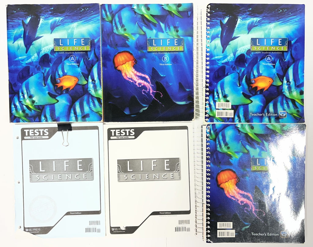 BJU Life Science SET 3rd edition A B Tests Answer Key Teacher's Edition with CD0