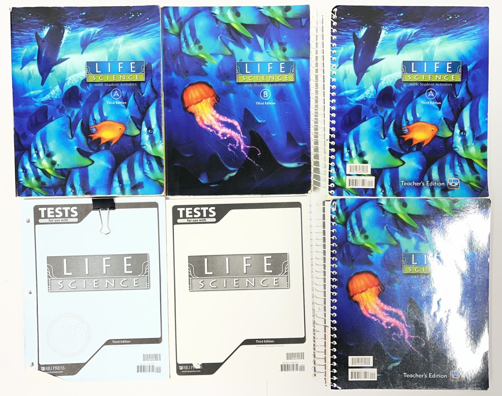 BJU Life Science SET 3rd edition A B Tests Answer Key Teacher's Edition with CD0