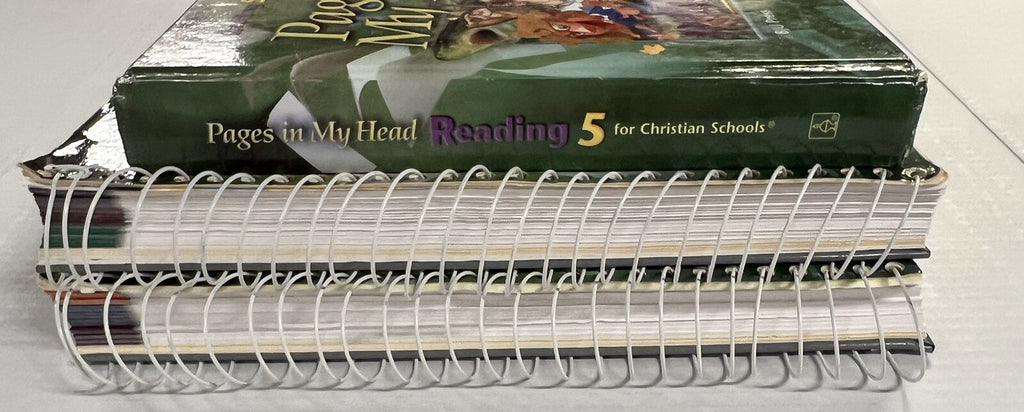 BJU Reading 5 Pages in My Head Textbook hardback and Teachers Editions 1 & 25