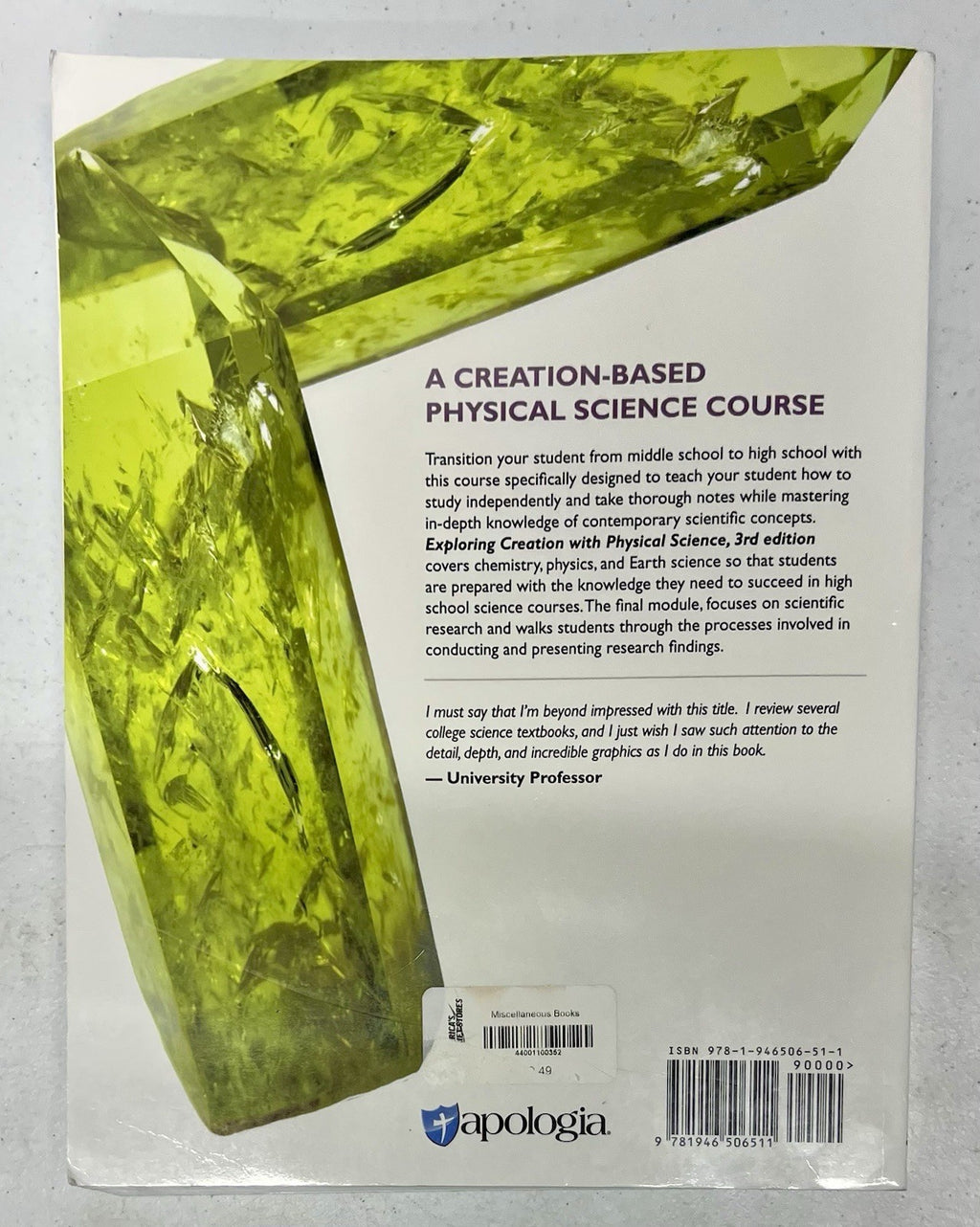 Exploring Creation with Physical Science 3rd edition Apologia homeschool Dincher1