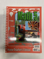 BJU Math 5 Home Teachers Edition second edition homeschool 5th grade0