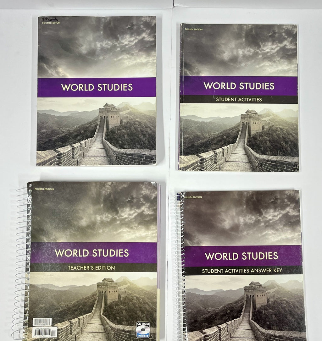 BJU World Studies set 4th edition READ description homeschool history 7th grade0