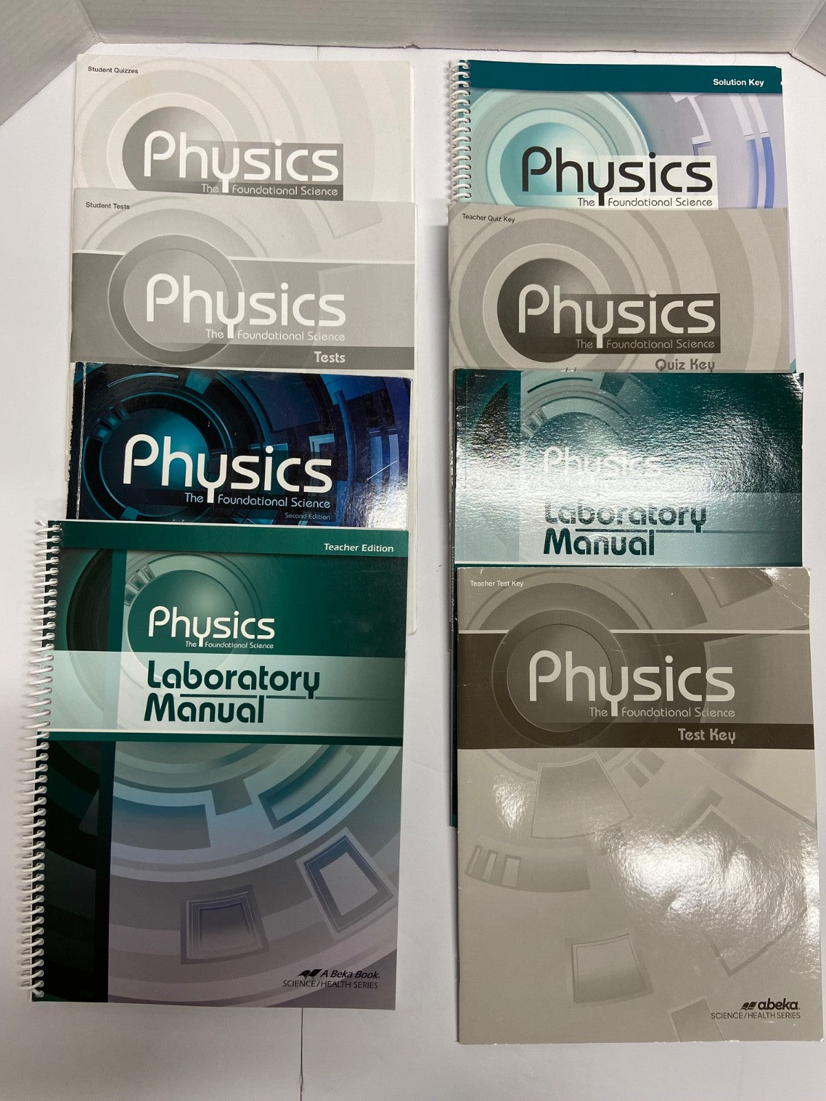Abeka Physics Complete kit set Solution Key Lab Manual Quiz Test Textbook 2nd ed0