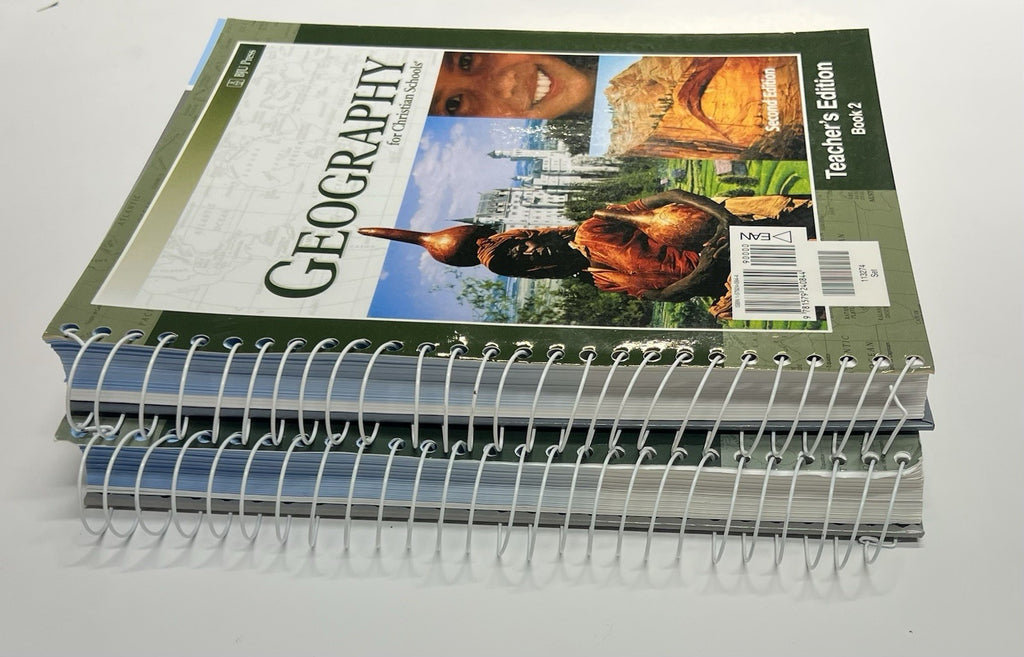 BJU Geography 2nd ed. Teacher's Edition book 1 & 2 Set second edition2