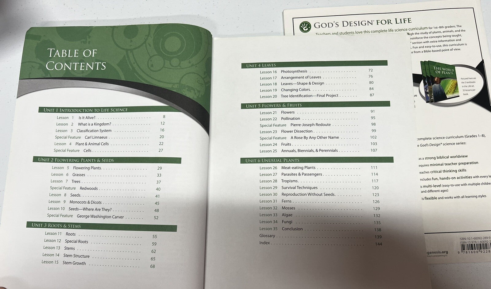 God’s Design for Life The World of Plants SET Answers in Genesis Homeschool3