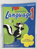 Abeka Language 1 seat work text Teacher Key 1st grade homeschool0