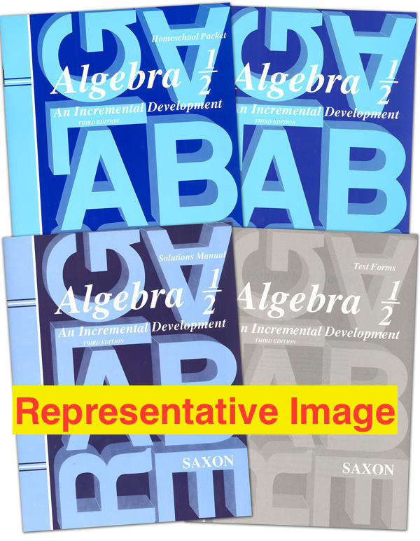 Saxon Algebra 1/2 Bundle with Solutions Manual | 3rd ed. | Complete Used Set | Homeschool Curriculum