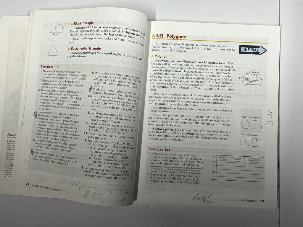 Abeka Plane Geometry Bundle | 2nd ed. | Complete Used Set | Homeschool Curriculum