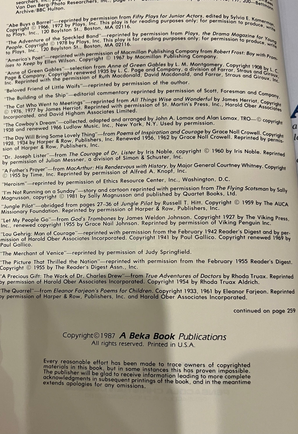 Abeka OF AMERICA 2  | 6th grade Reader 6.2