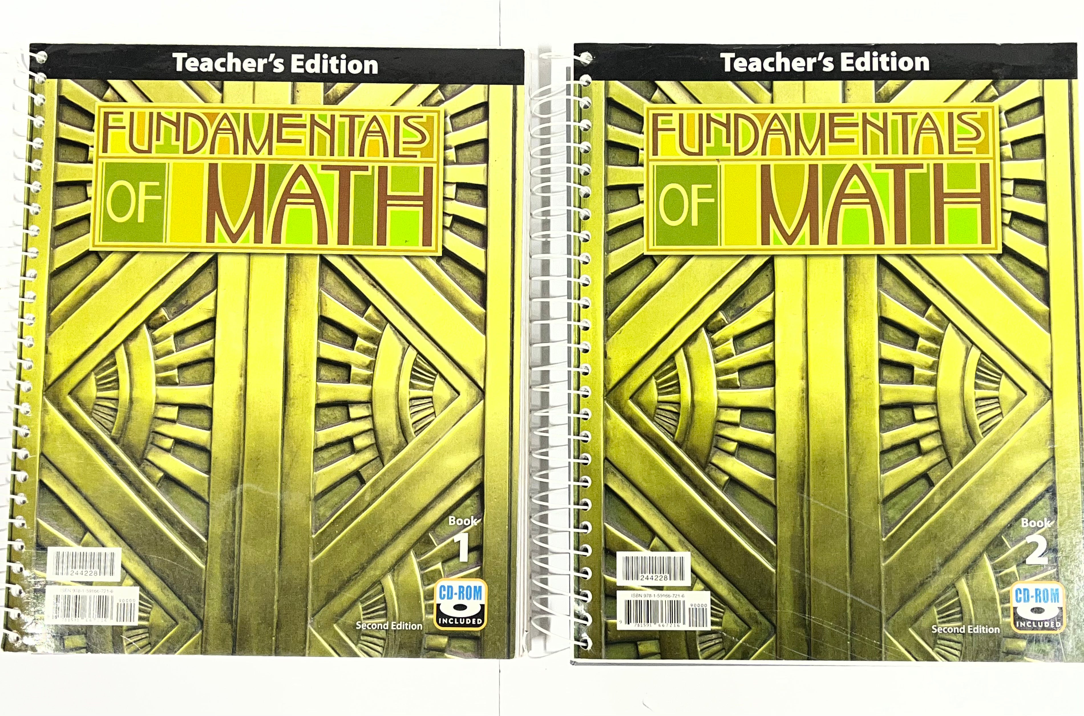 BJU FUNDAMENTALS OF MATH | 2nd ed. | Teacher's Edition Books 1 & 2