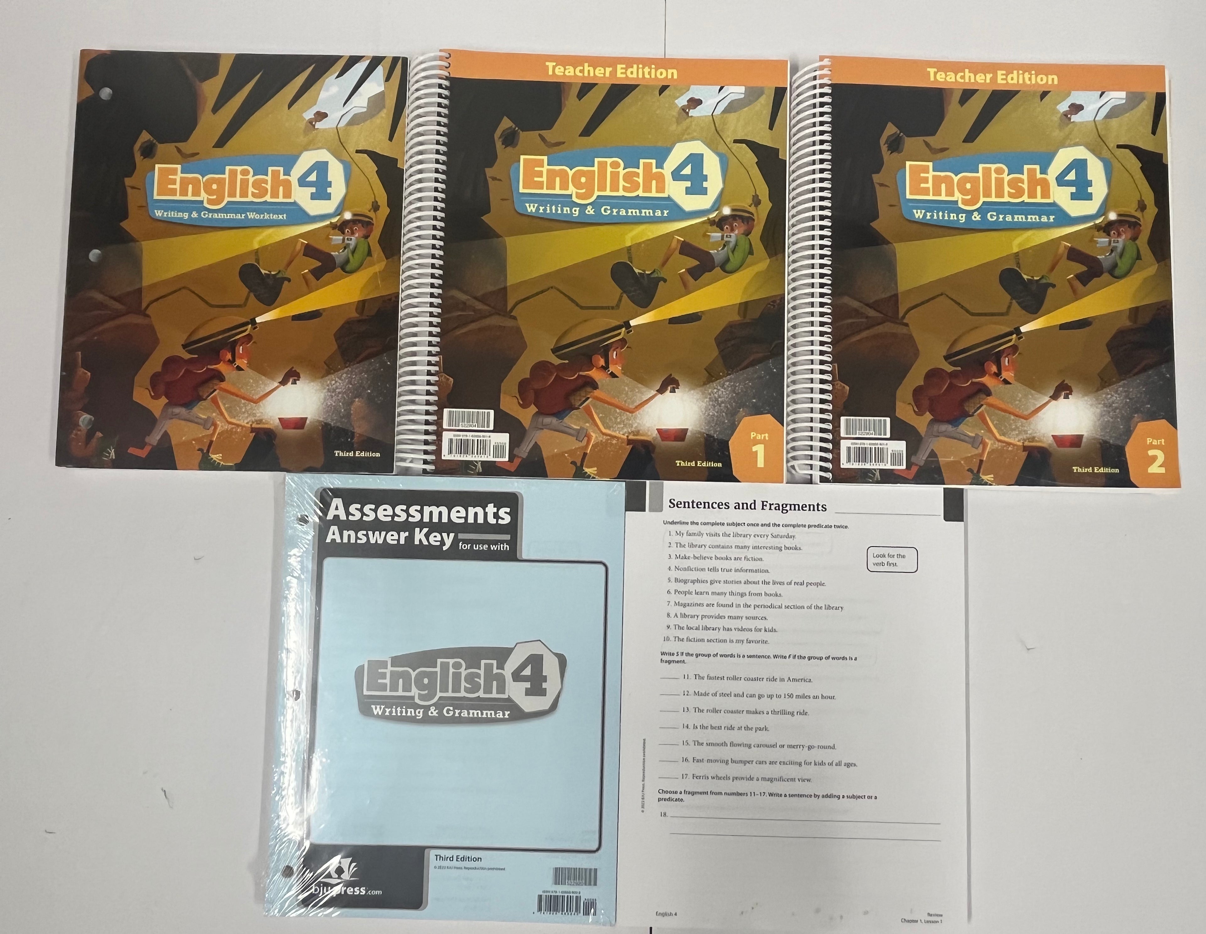 BJU English 4 | 3rd ed. | Complete Subject Kit