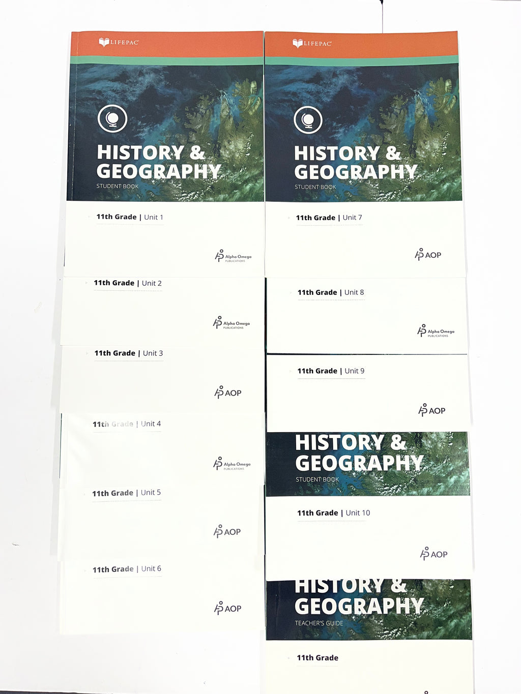 Lifepac History & Geography | 11th grade complete set | Alpha Omega AOP