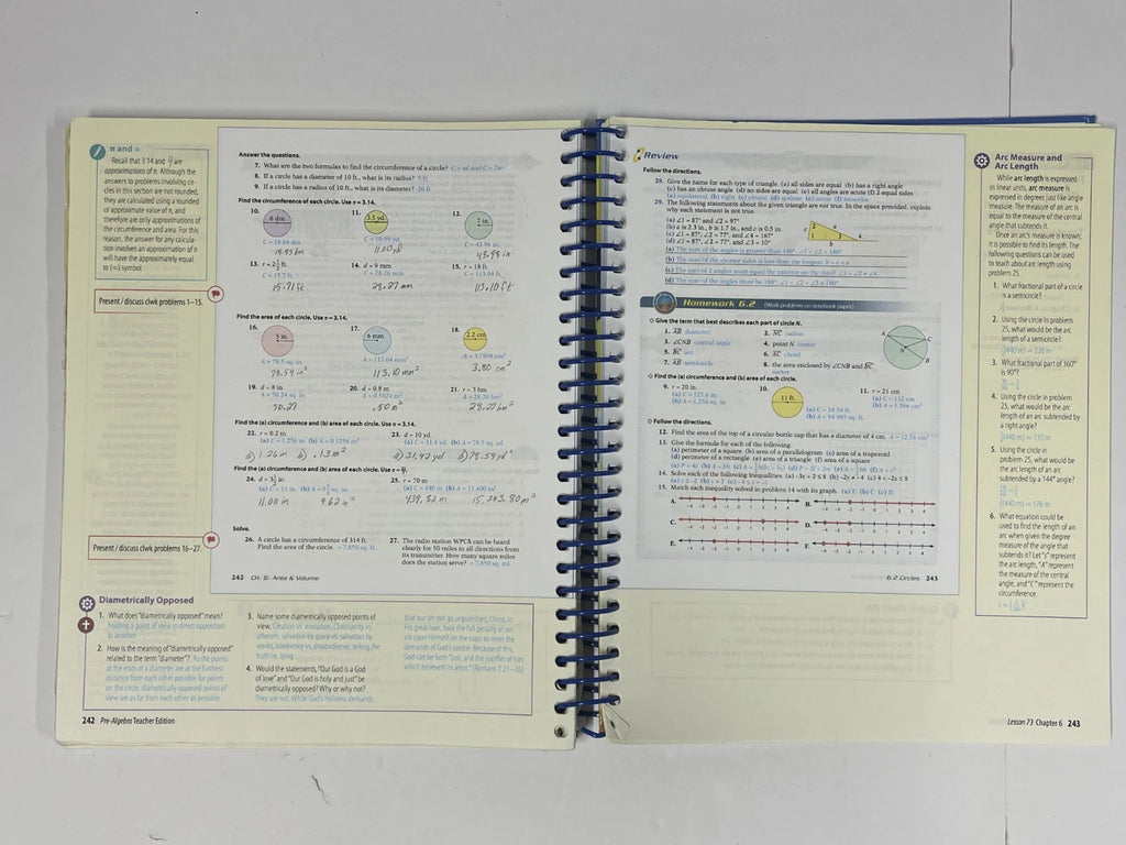 Abeka Pre-Algebra | 4th ed. | Teacher Edition Volume 1 & 2