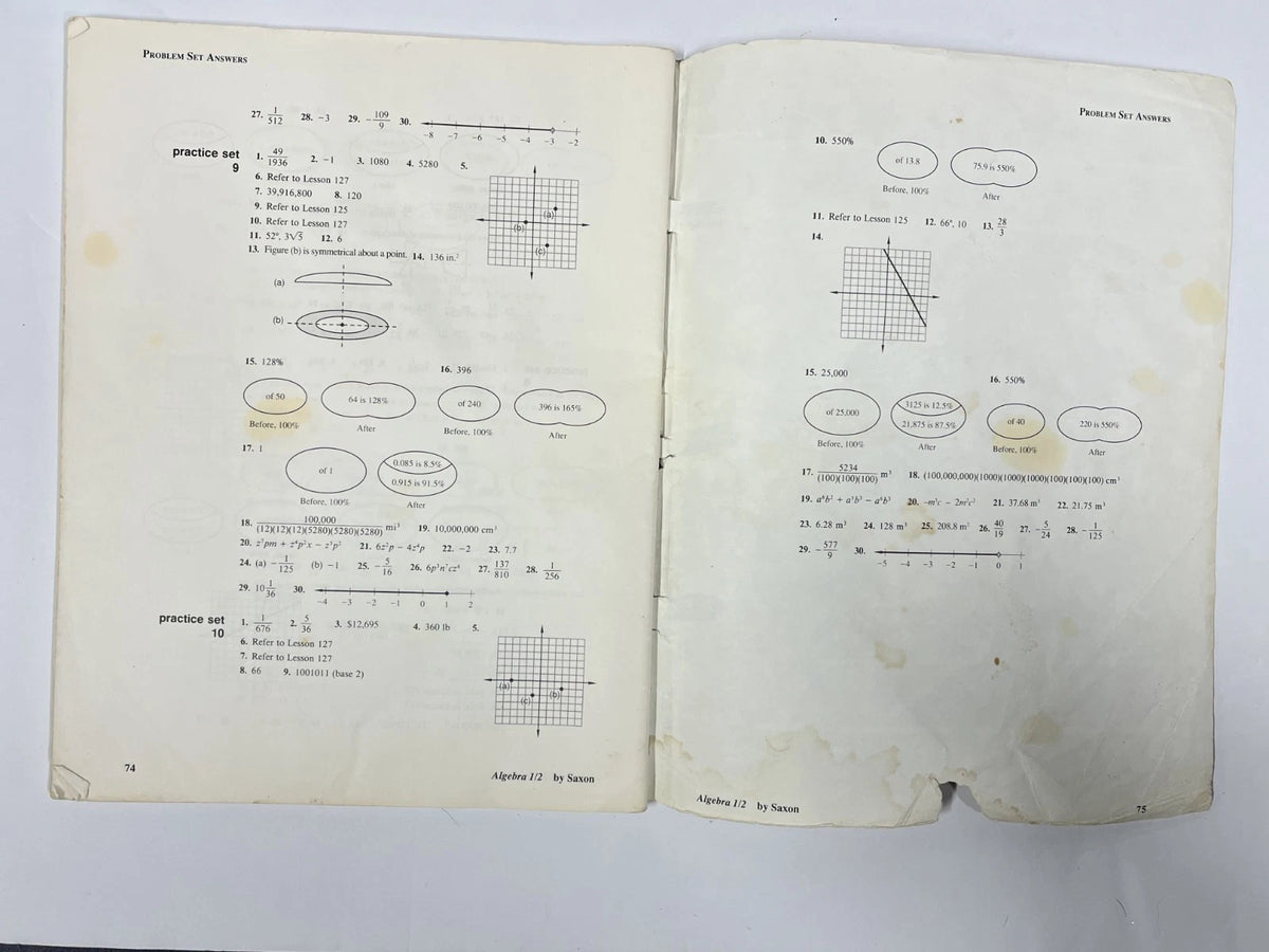 Saxon Algebra 1/2 | 2nd ed. |set- textbook, tests, & packet
