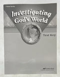 Abeka Investigating God's World | 4th ed. | Test Key