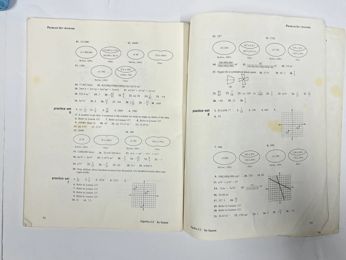 Saxon Algebra 1/2 | 2nd ed. |set- textbook, tests, & packet