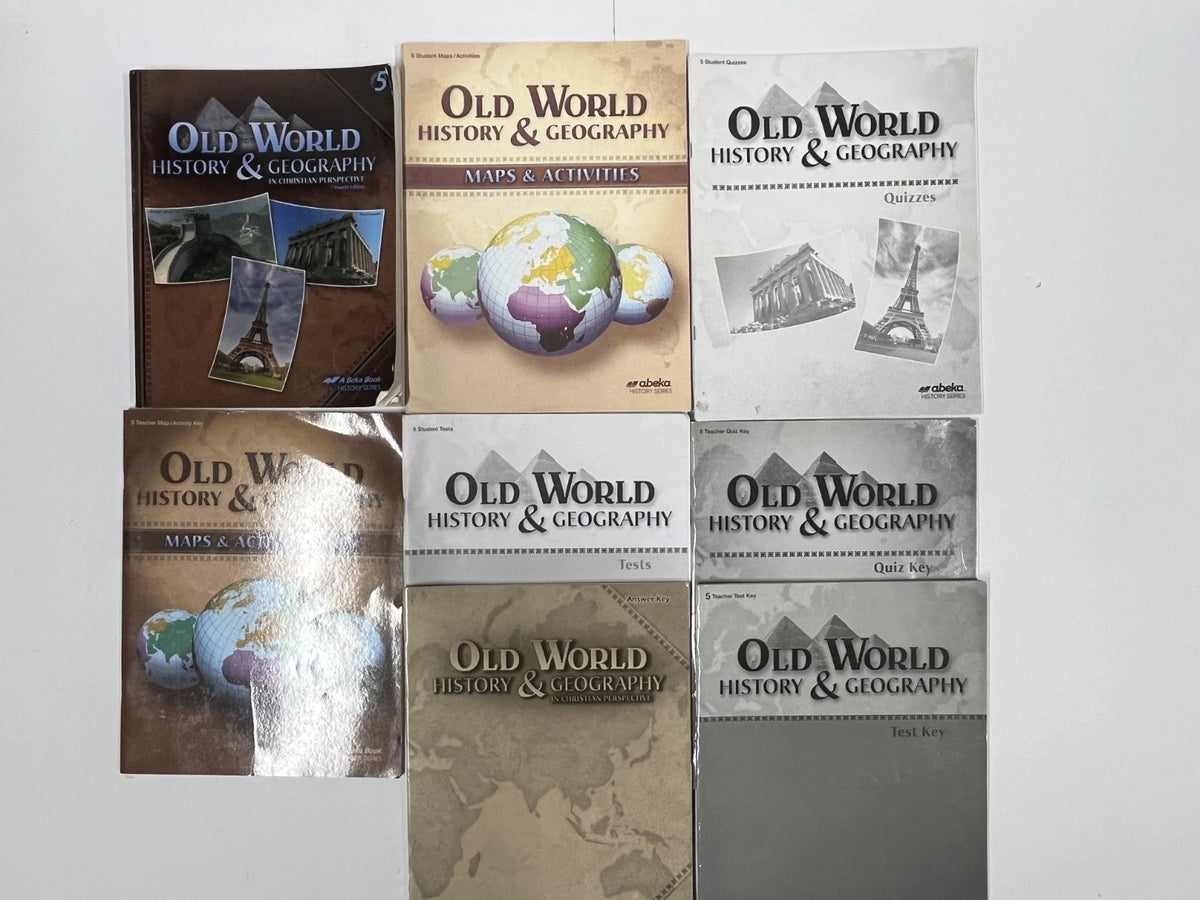 Abeka Old World History 5 Bundle | 4th ed. | Complete Used Set | Homeschool Curriculum