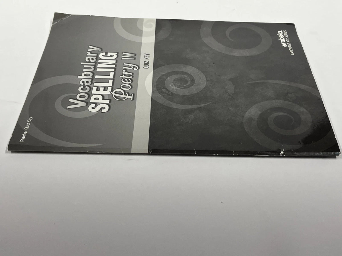 Abeka Vocabulary Spelling Poetry IV | 5th ed. | Quiz Key