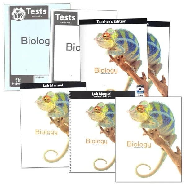 BJU Biology | 5th ed. | complete set- Textbook, Lab Manual, Teacher's Editions, Tests, Key